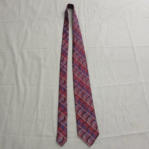 Christian Dior Signature‎ Tie, Blue Pink and Purple. 100% Silk - Picture 1 of 7